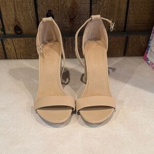 Charlotte Russe Nude Ankle Strap Heels